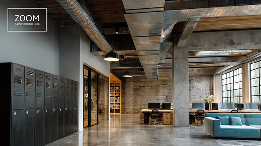 Modern Industrial Office Zoom Background