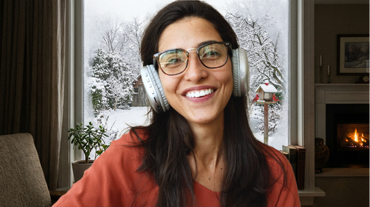 Cozy Winter Window Zoom Background
