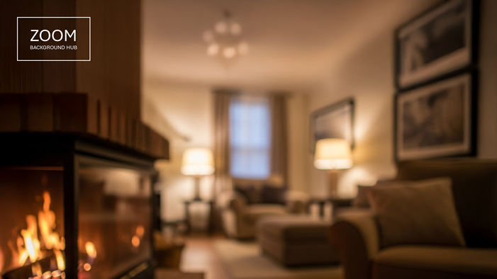 Fireplace Zoom Background