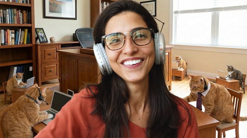 Funny Cat Zoom Background