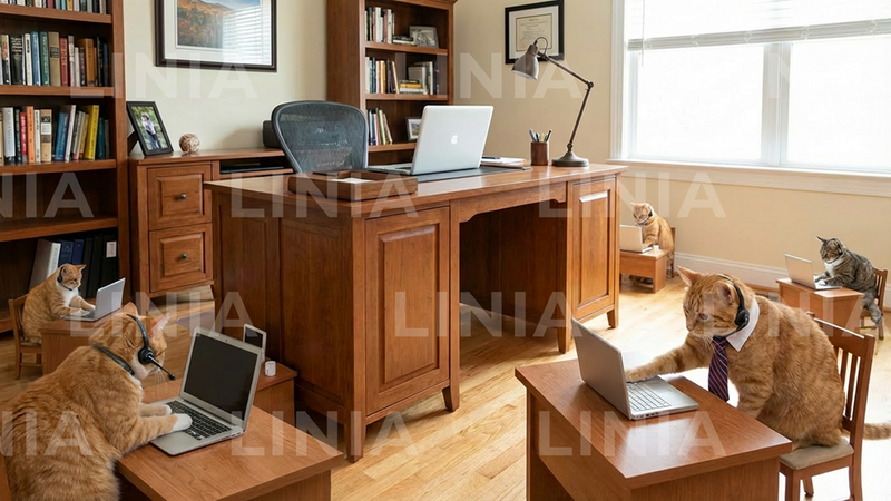 Funny Cat Zoom Background