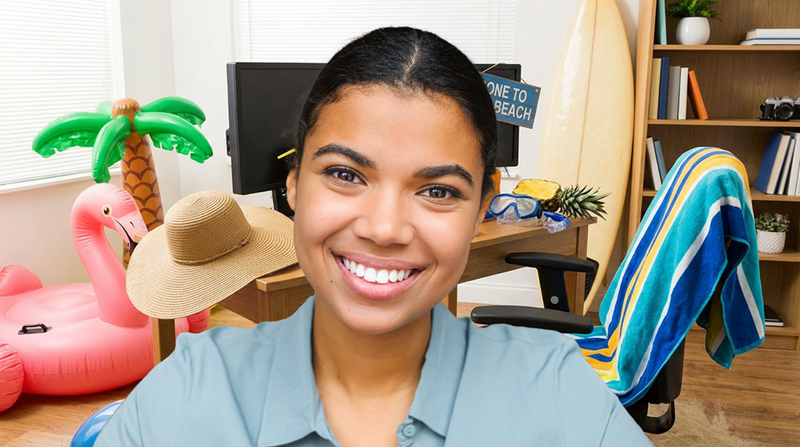 Funny Zoom Background: Counting Days Till Vacation