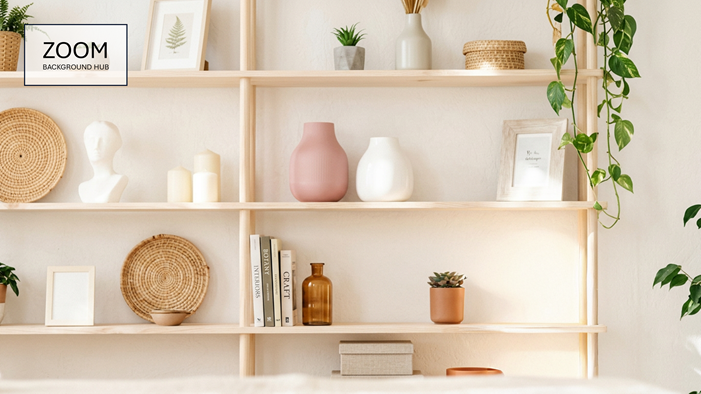 Professional Background for Zoom - With Shelves