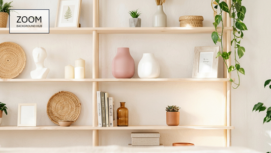 Professional Background for Zoom - With Shelves