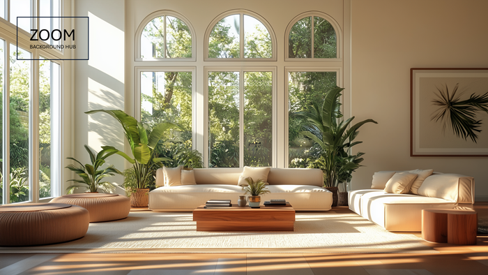Elegant Living Room Zoom Background