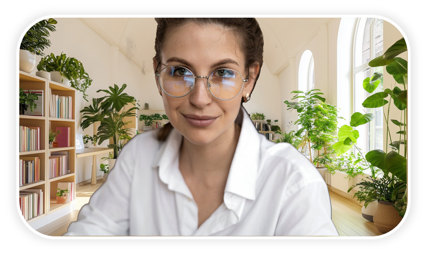 Sunny Zoom Office Background