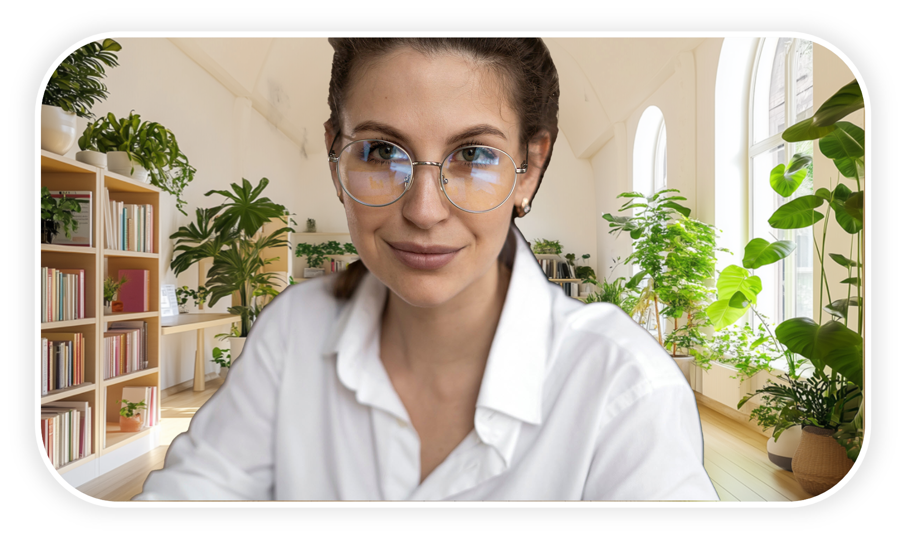 Sunny Zoom Office Background