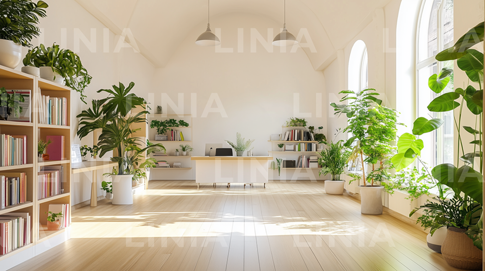 Sunny Zoom Office Background