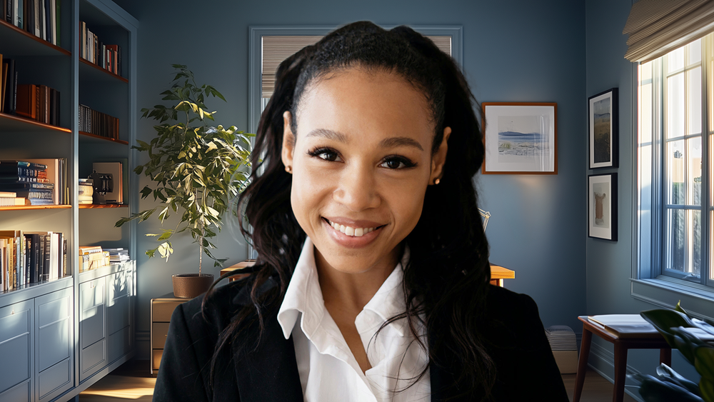 Blue Office Background For Zoom