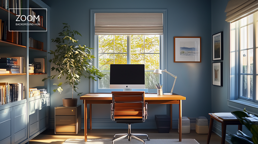 Blue Office Background For Zoom