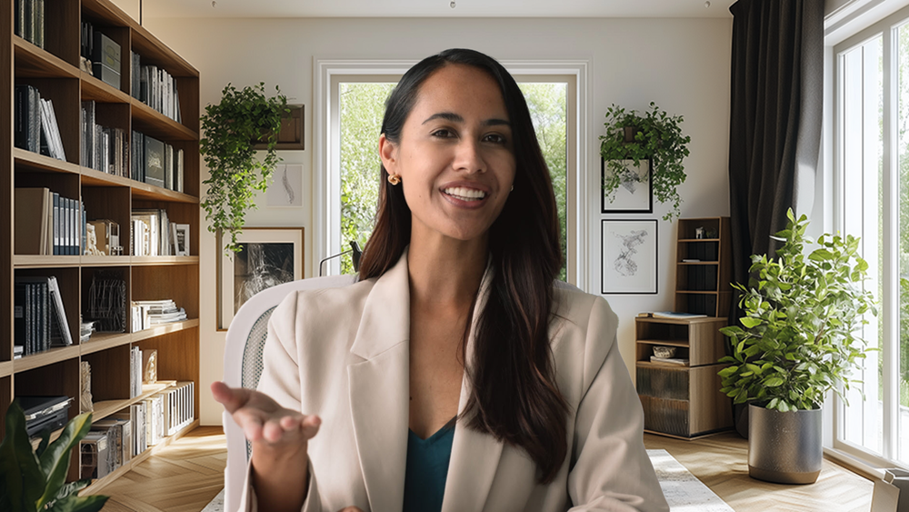 Simple Home Office Zoom Background