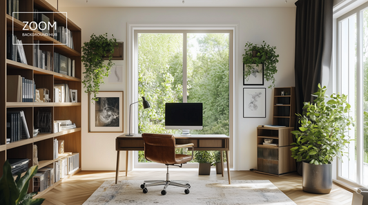 Simple Professional Home Office Zoom Background