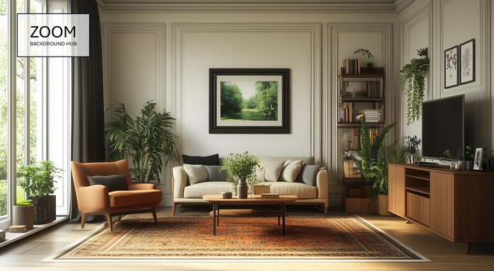 Formal Living Room Background for Zoom