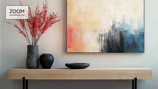 Zoom Background with Painting On Wall