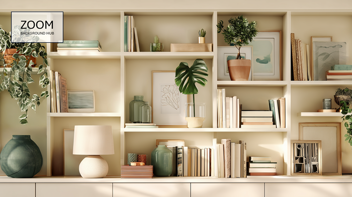 Bookcase Zoom Background