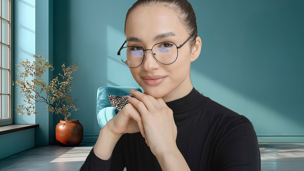 Blue Zoom Background Wall