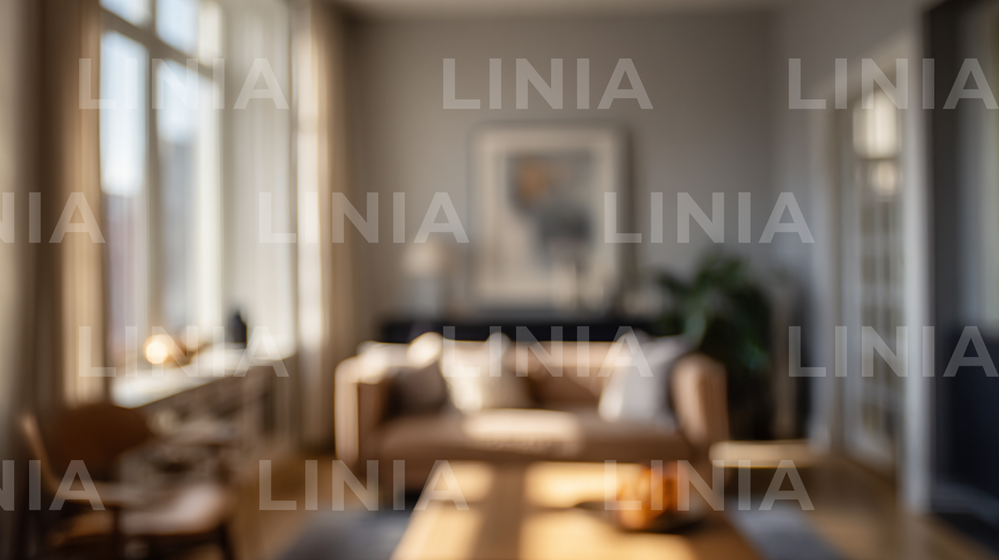 Realistic Living Room Zoom Background