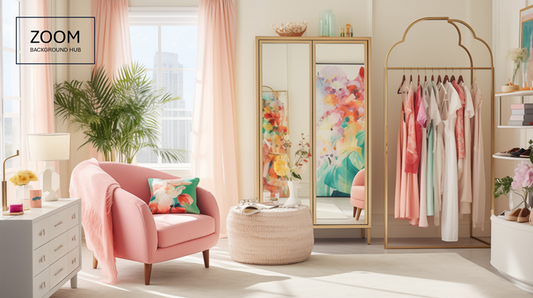 Pink Bedroom Zoom Background