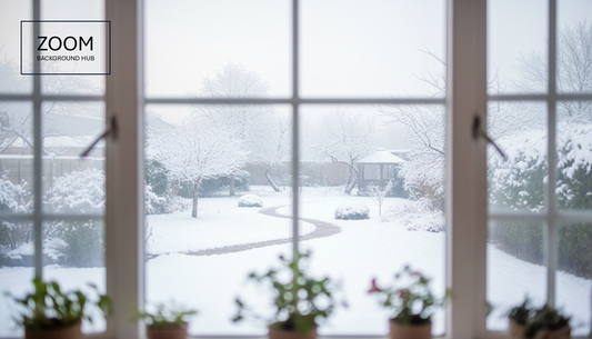 Zoom Winter Window Background