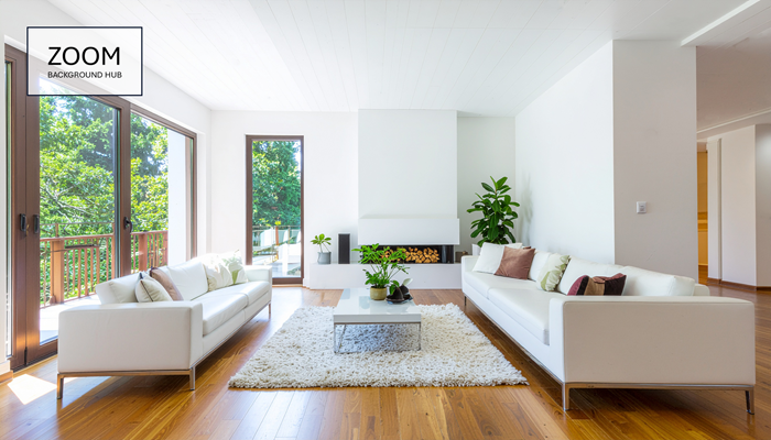 White Living Room Zoom Background