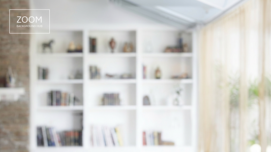Professional Zoom Background with Shelves