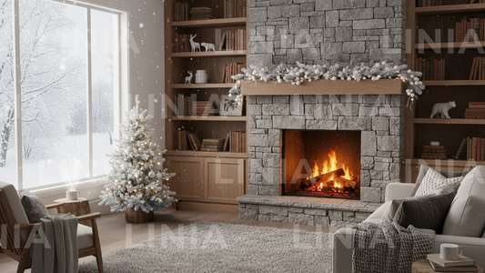 Christmas Living Room Background