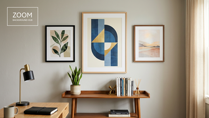 Artwork on a Wall for Zoom Background