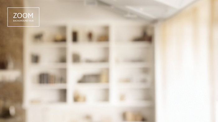 Bookshelves Background for Zoom - Out of focus