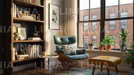 Mid Century Modern Office Zoom Background