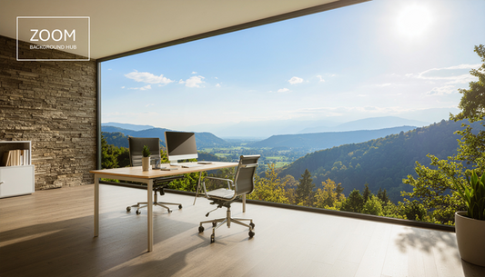 Mountain View Zoom Background - Huge Window