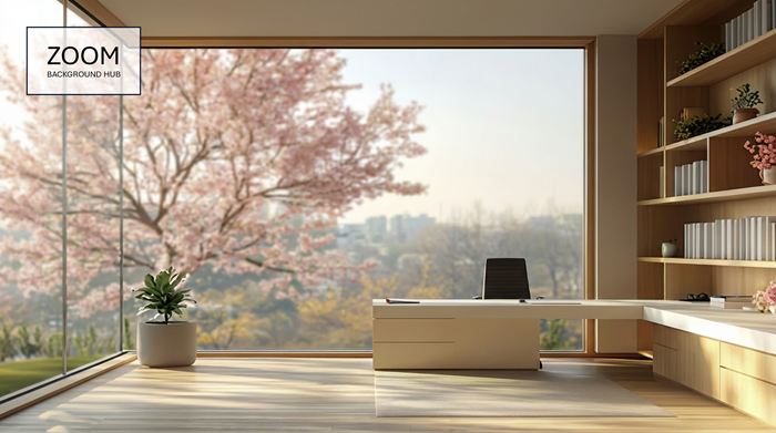 Zoom Background Spring - Stunning Window
