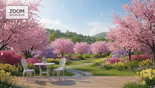 Cherry Blossom Zoom Background