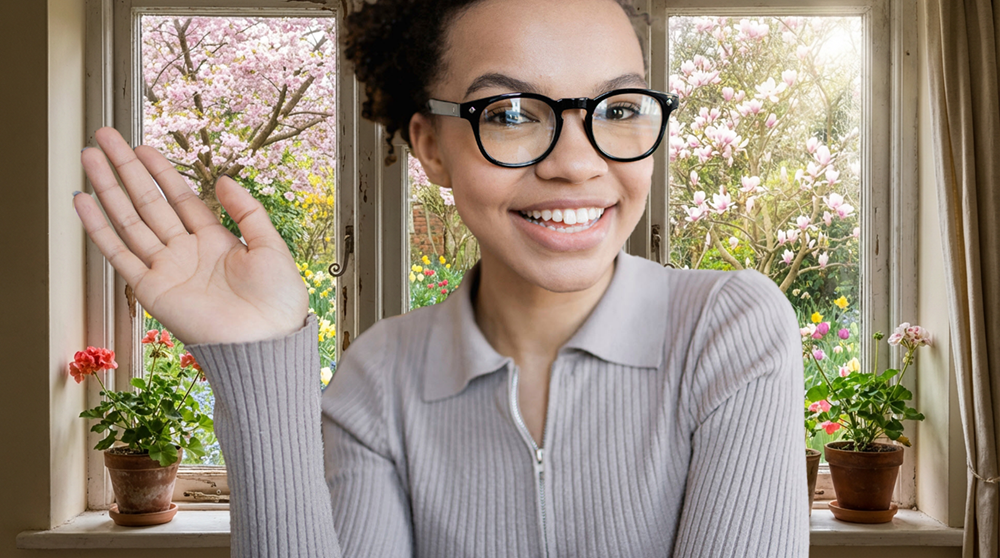Spring Window Zoom Background