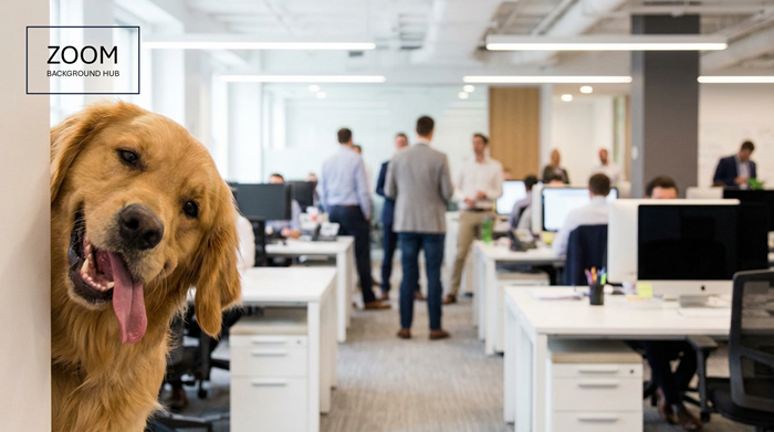 Funny Zoom Background Image - With Dog