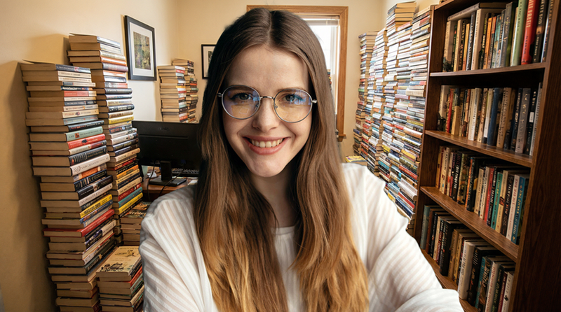 Zoom Background: Over-the-top Book Lover