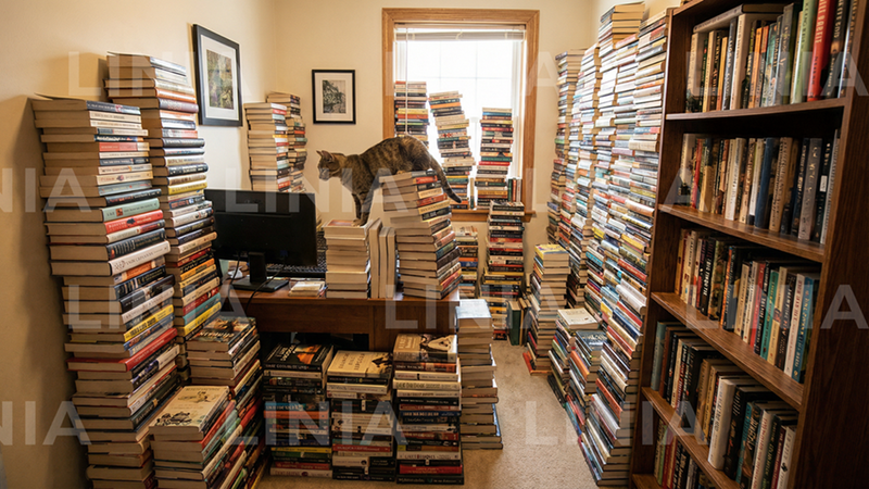 Zoom Background: Over-the-top Book Lover