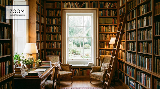 Books Zoom Background - Library