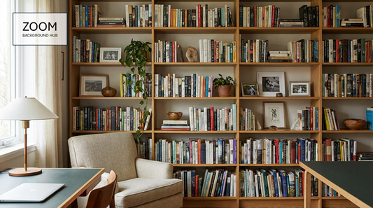 Bookshelf Background For Zoom