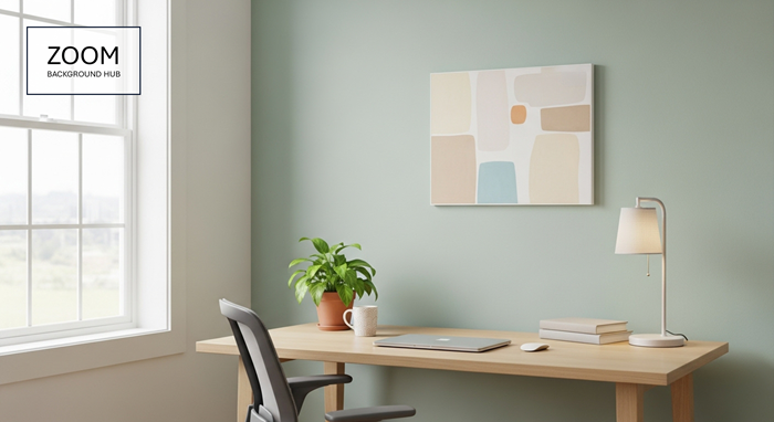 Simple Zoom Background - Wall and Desk