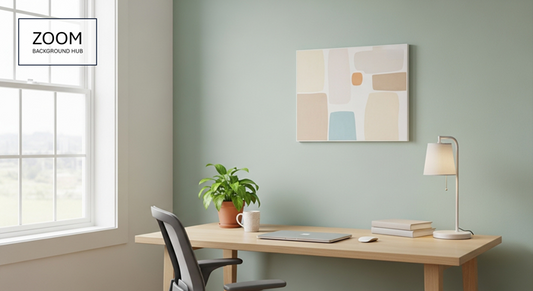 Simple Zoom Background - Wall and Desk