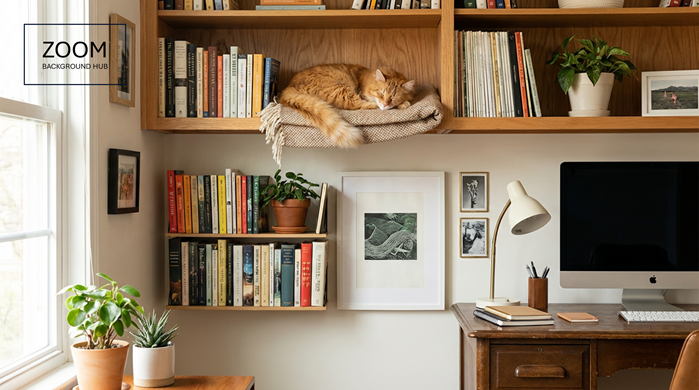 Bookshelf Background For Teams