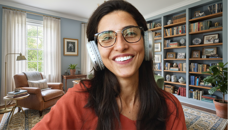 Beautiful Home Office Virtual Background