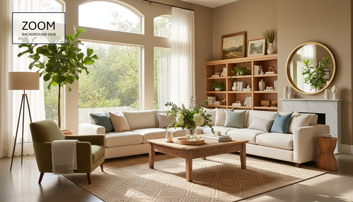 Beautiful Living Room Zoom Background
