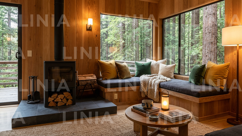 Wood Cabin Virtual Background