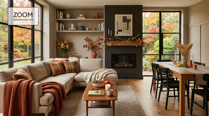 Fall Virtual Background - Fall Decor Interior