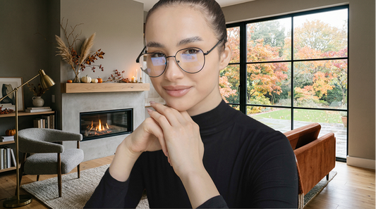 Fall Living Room Zoom Background