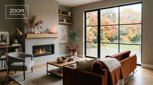 Fall Living Room Zoom Background