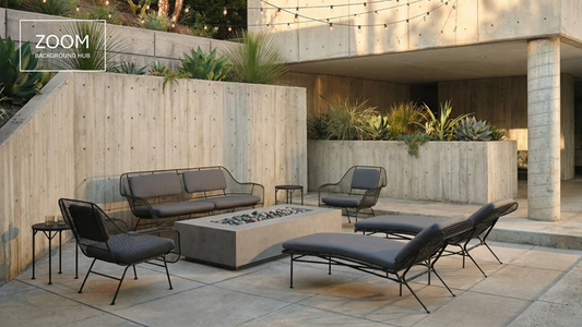 Modern Patio Zoom Background