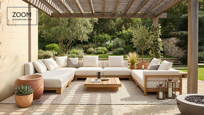 Outdoor Patio Zoom Background