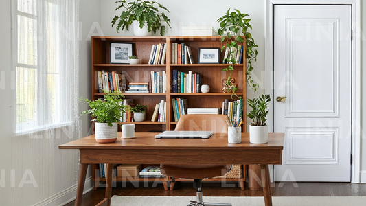 Office with Shelves Background